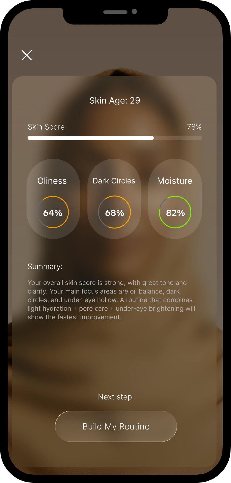 Results screen